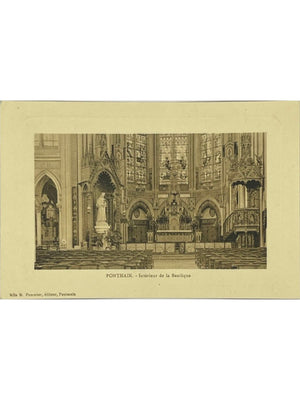 Pontmain (53) – Intérieur de la basilique Notre-Dame – CPA
