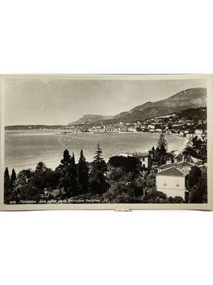 Carte postale – Menton – Vue prise de la frontière italienne – Carte Real-Photo