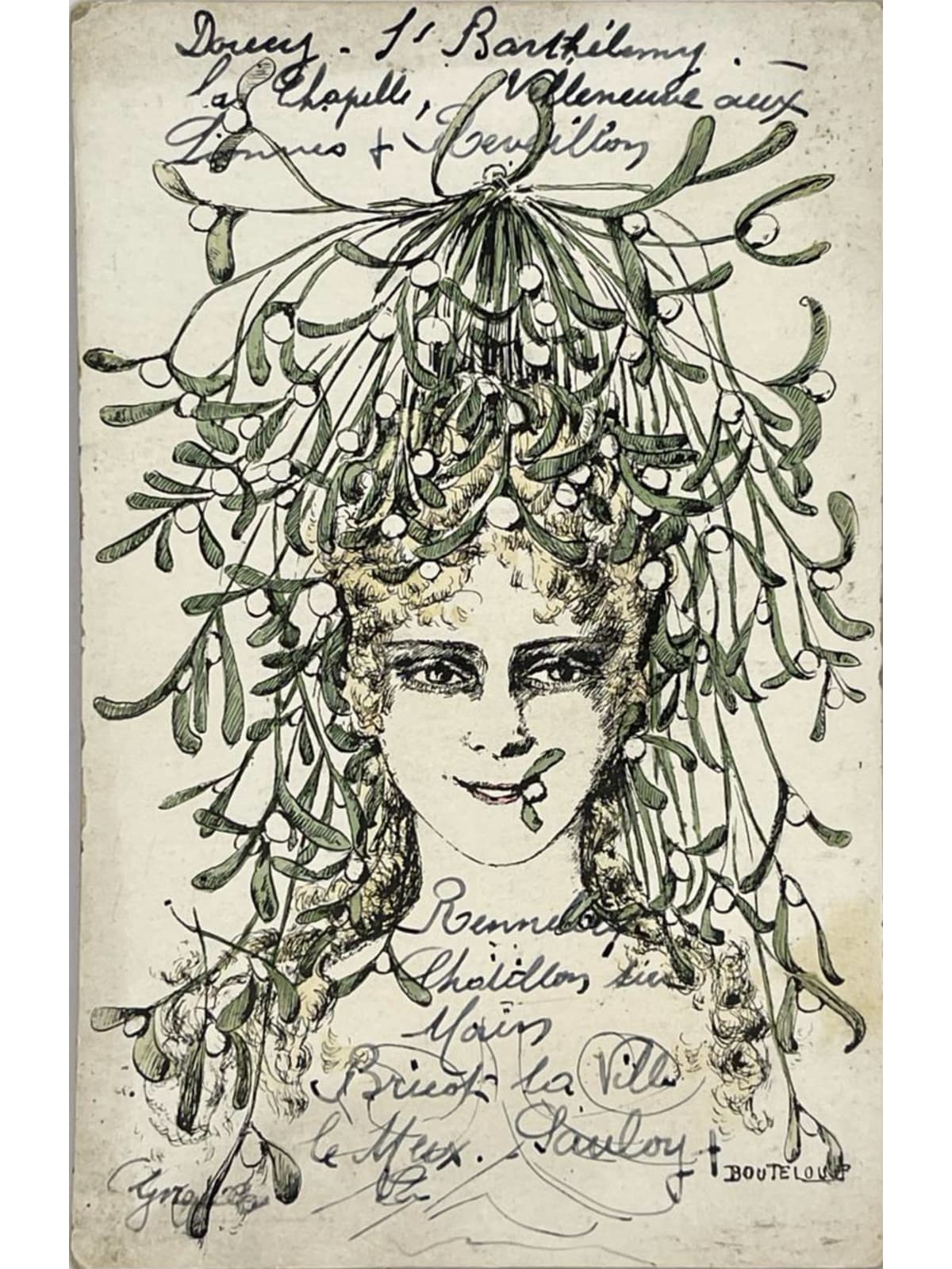 Recto de la carte postale