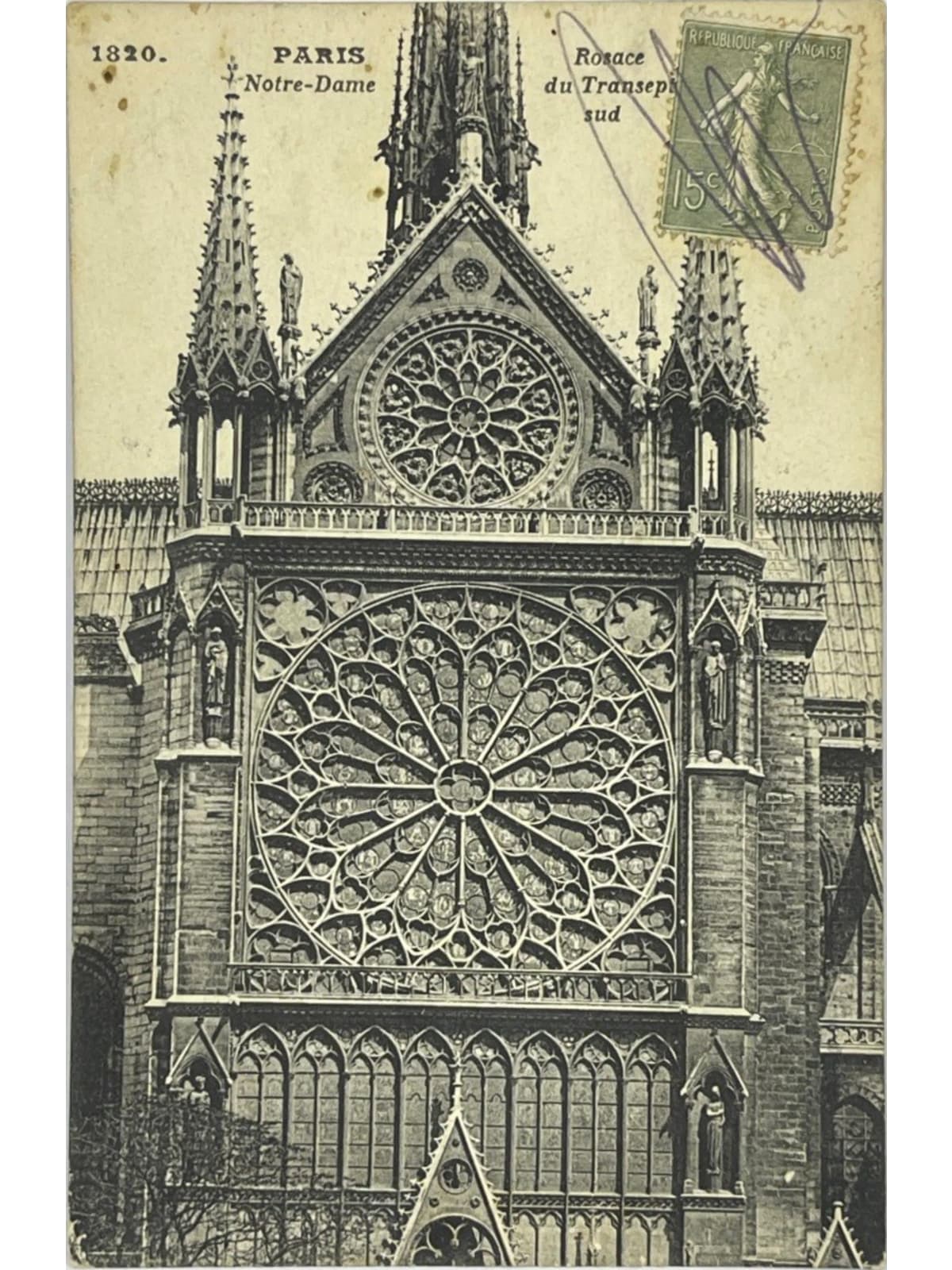 Recto de la carte postale