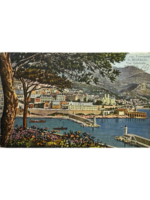Carte postale – Monaco – Vue générale de la Principauté et du port – Carte ancienne n°145