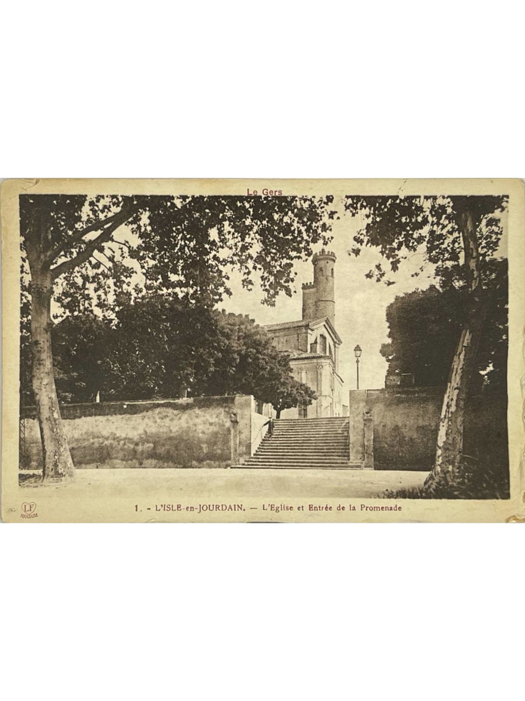 Recto de la carte postale