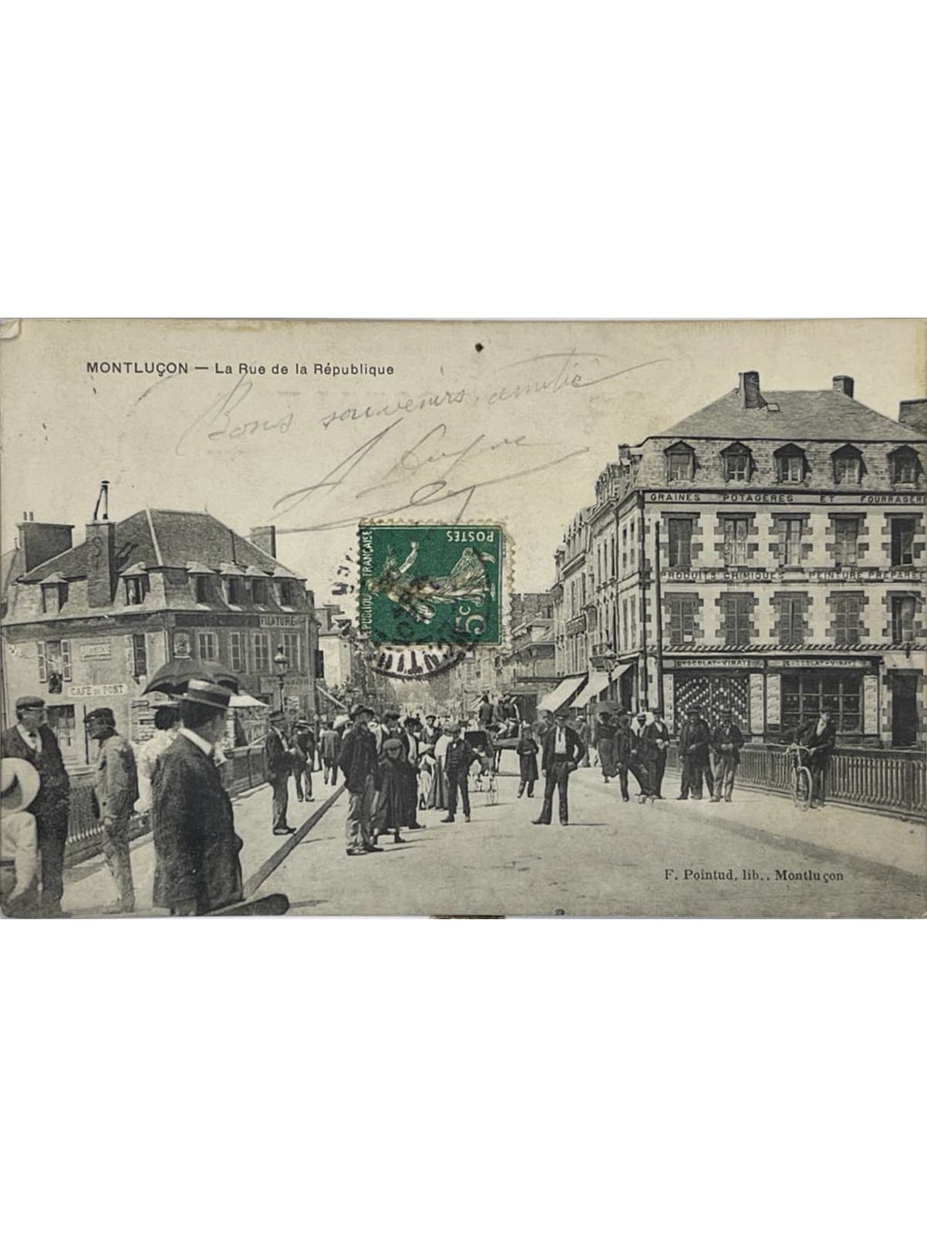 Recto de la carte postale