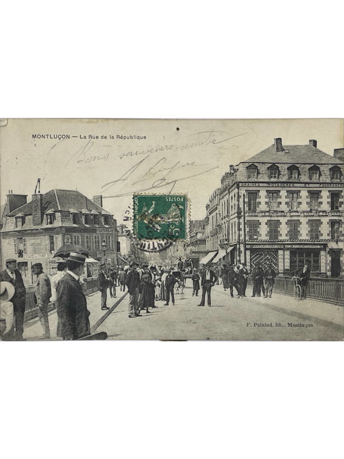 Recto de la carte postale
