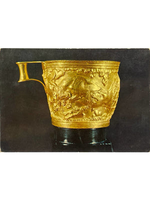 Carte postale – Athènes – Musée national archéologique – Coupe en or de Vaphio