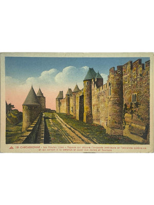 Carcassonne – Les Hautes Lices et les remparts de la Cité – CPA n° 125