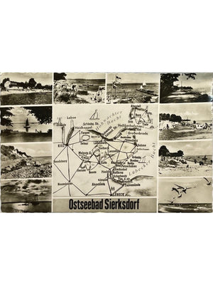 Carte postale – Sierksdorf – Ostseebad, multivues et plan de la baie de Lübeck