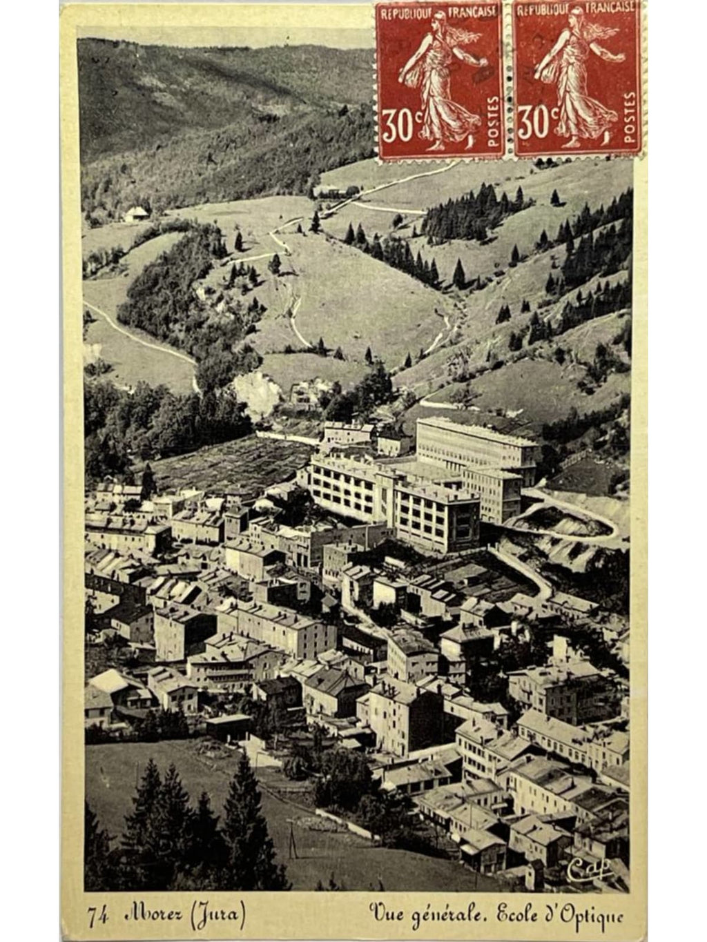 Recto de la carte postale