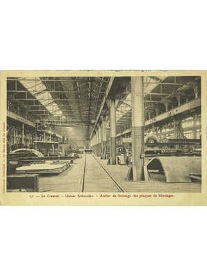 Le Creusot – Usines Schneider, atelier des plaques de blindage – CPA n° 27