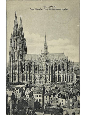 Cologne – Cathédrale côté sud vue de l'Hôtel de ville – CPA 1909