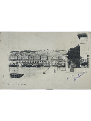 Alger – Le port et la ville – S. 1 n° 6 – CPA de 1903