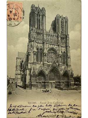 Reims – Façade de la cathédrale Notre-Dame – CPA ancienne