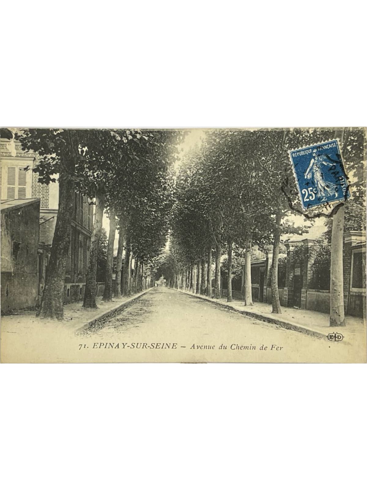 Recto de la carte postale