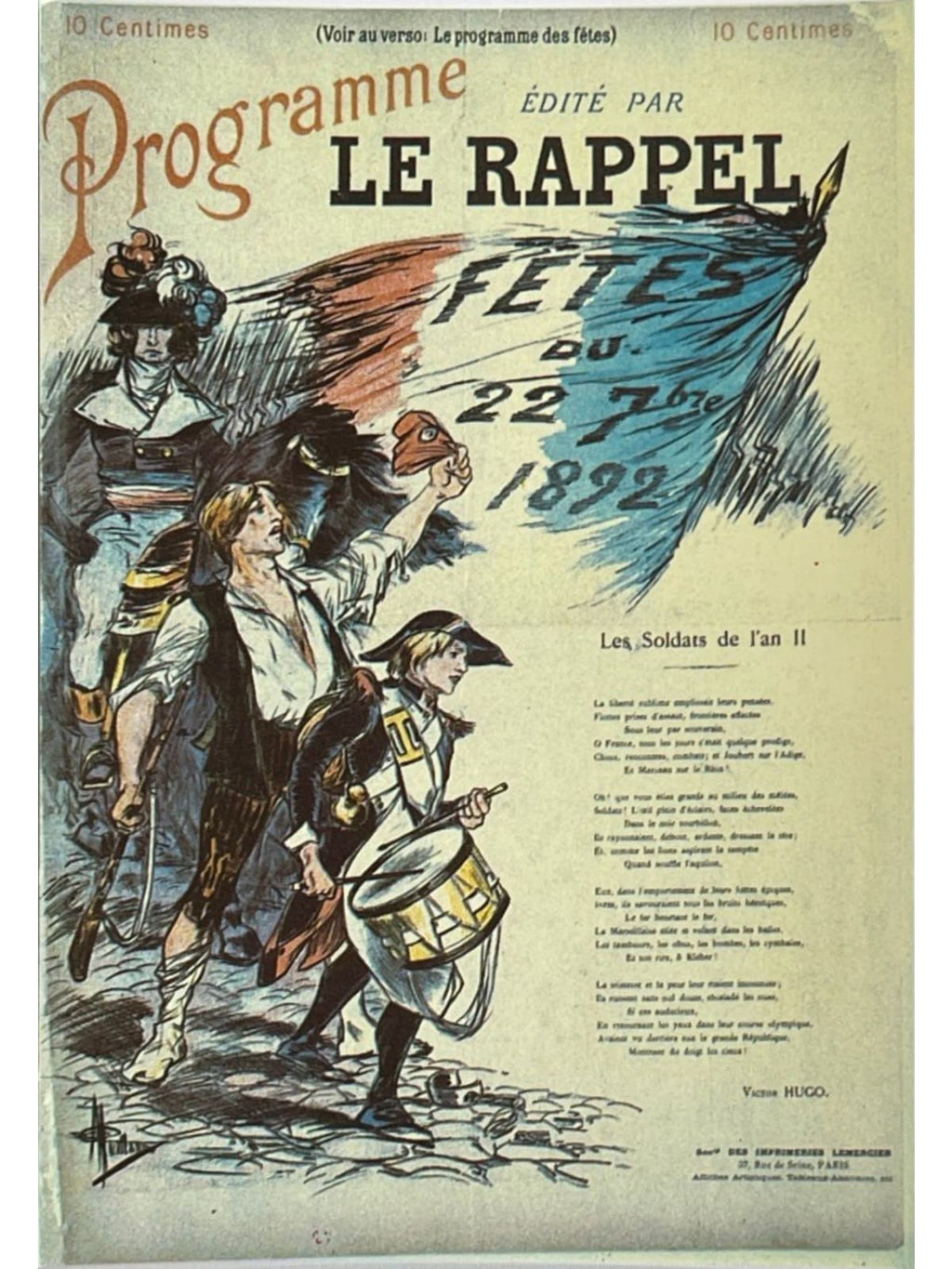 Recto de la carte postale