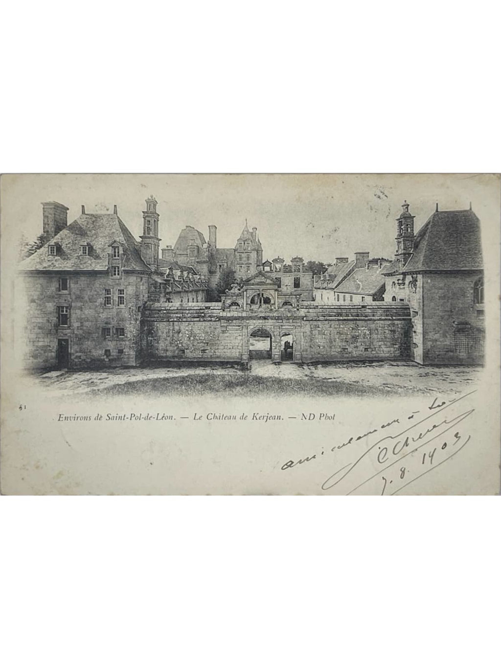 Recto de la carte postale