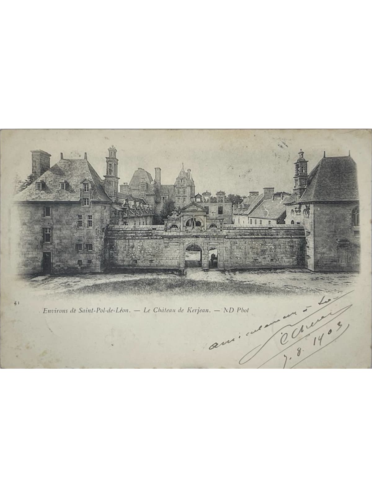 Recto de la carte postale