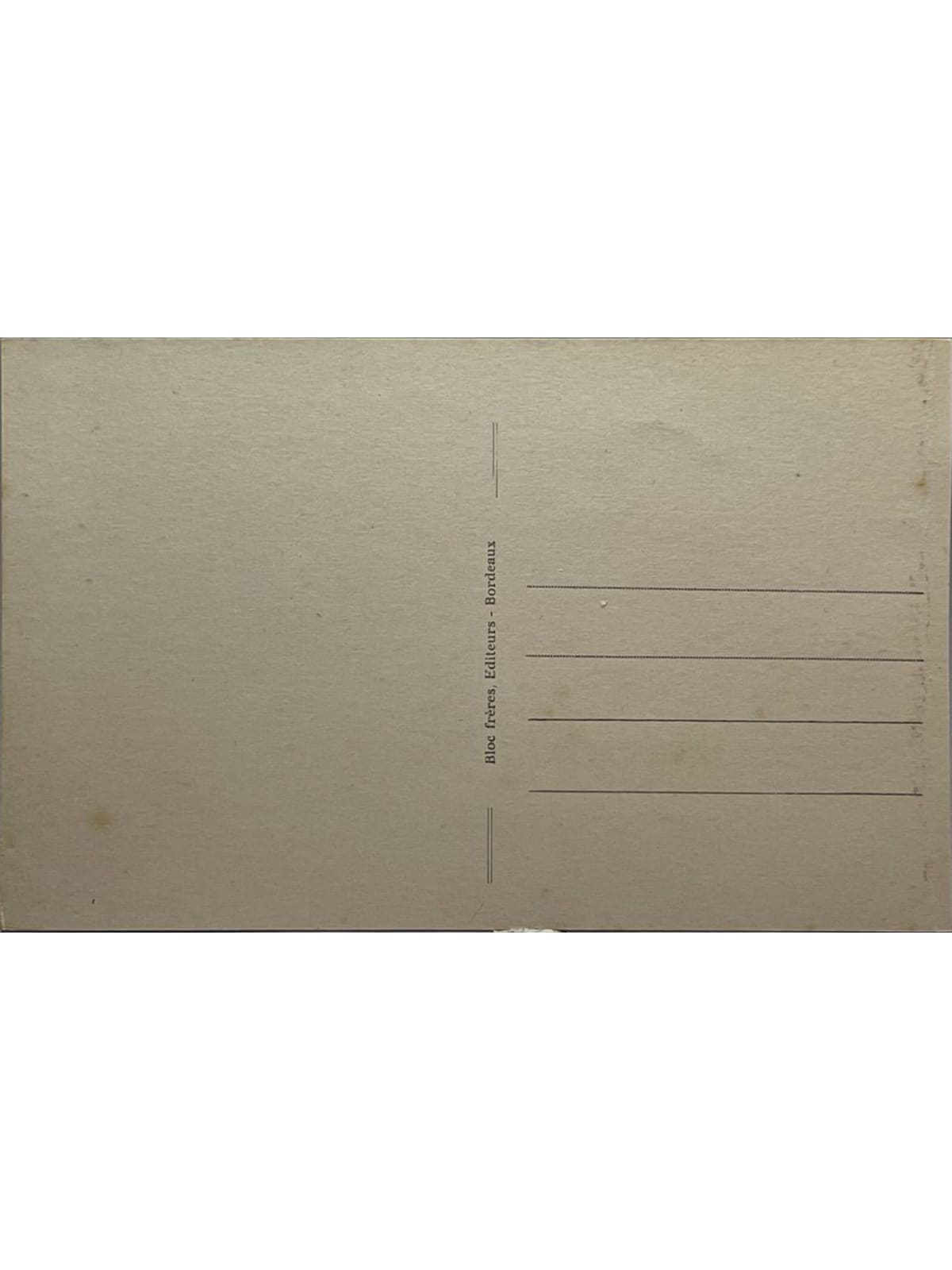 Verso de la carte postale
