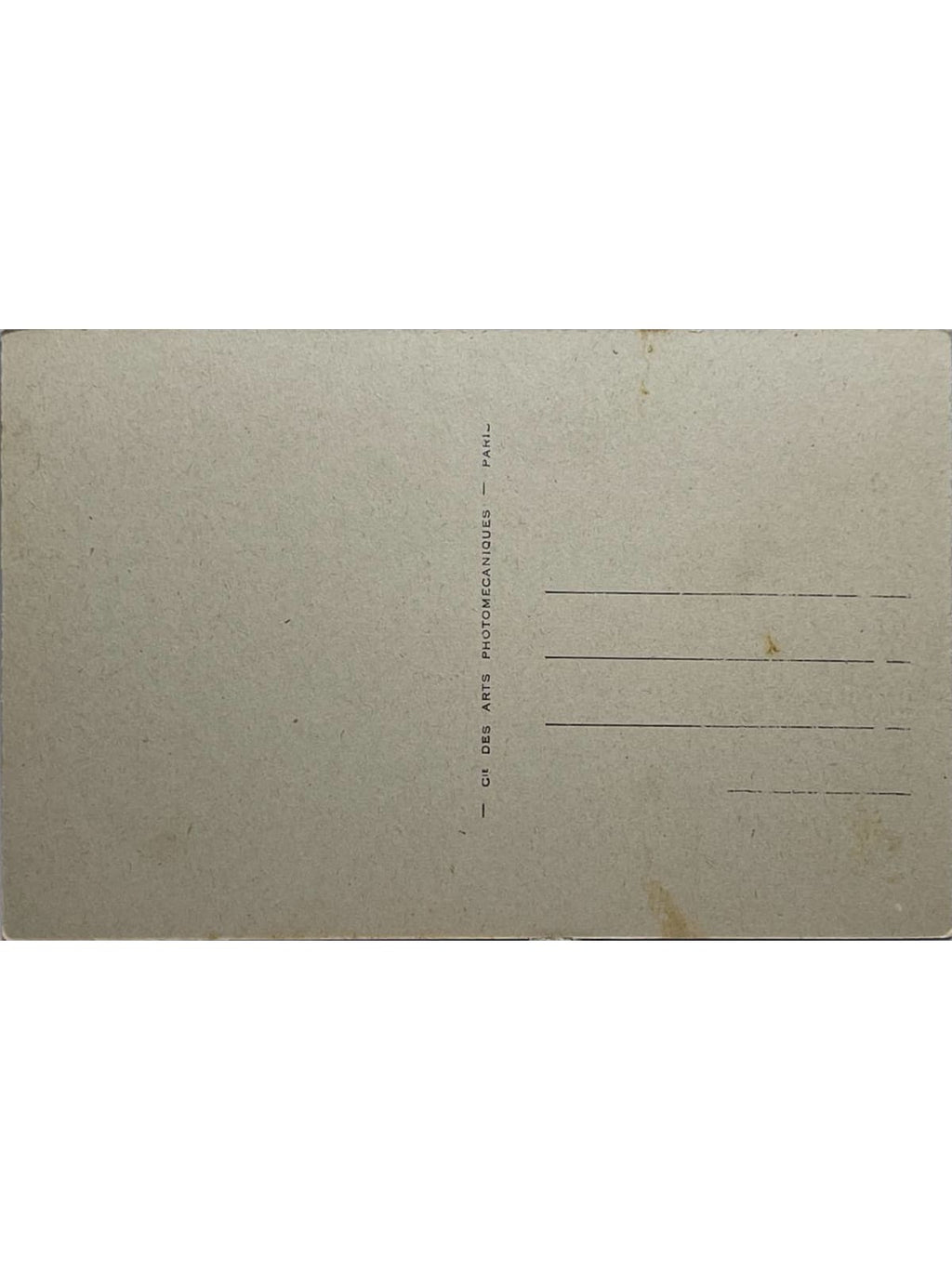 Verso de la carte postale
