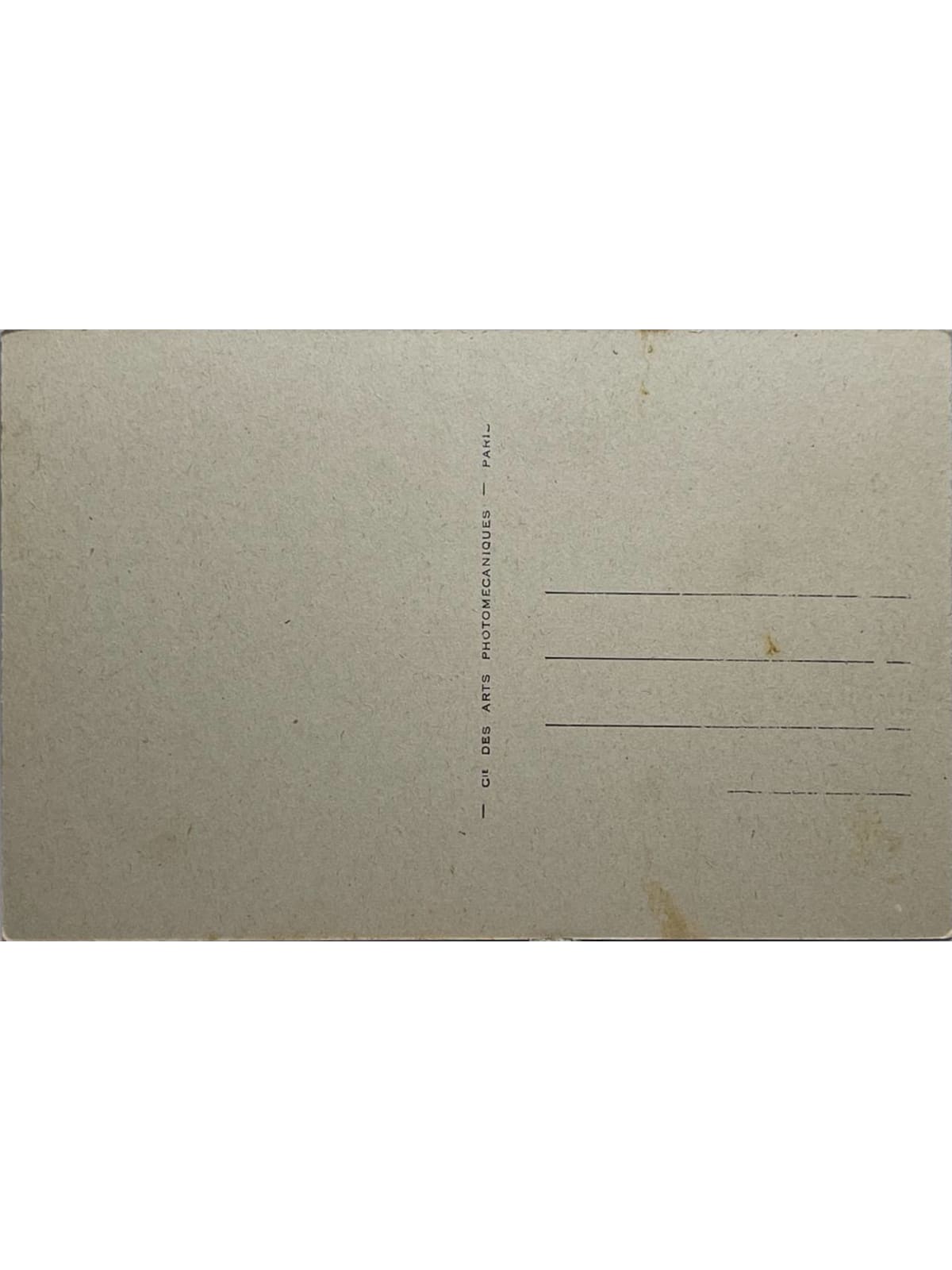 Verso de la carte postale