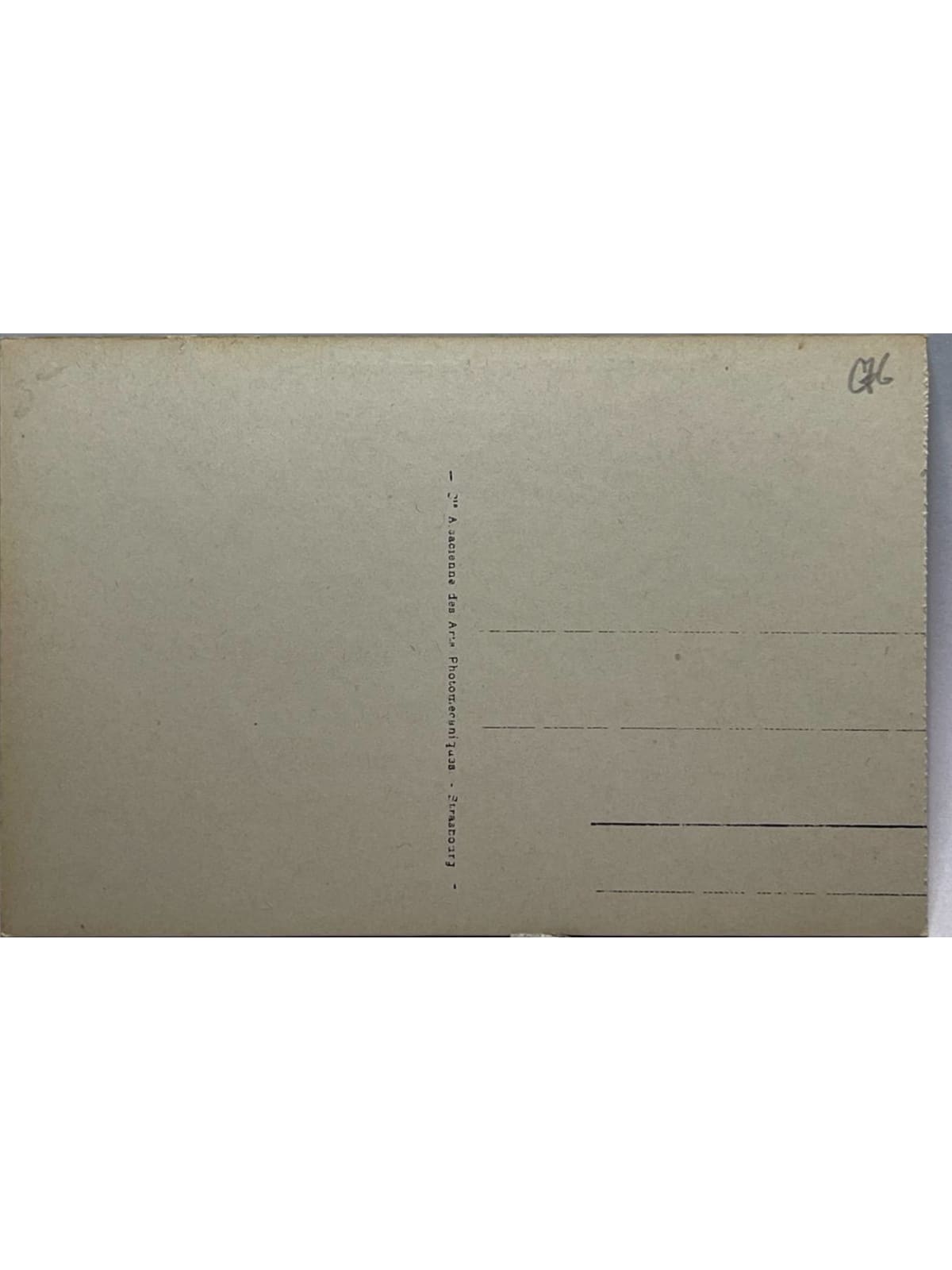 Verso de la carte postale
