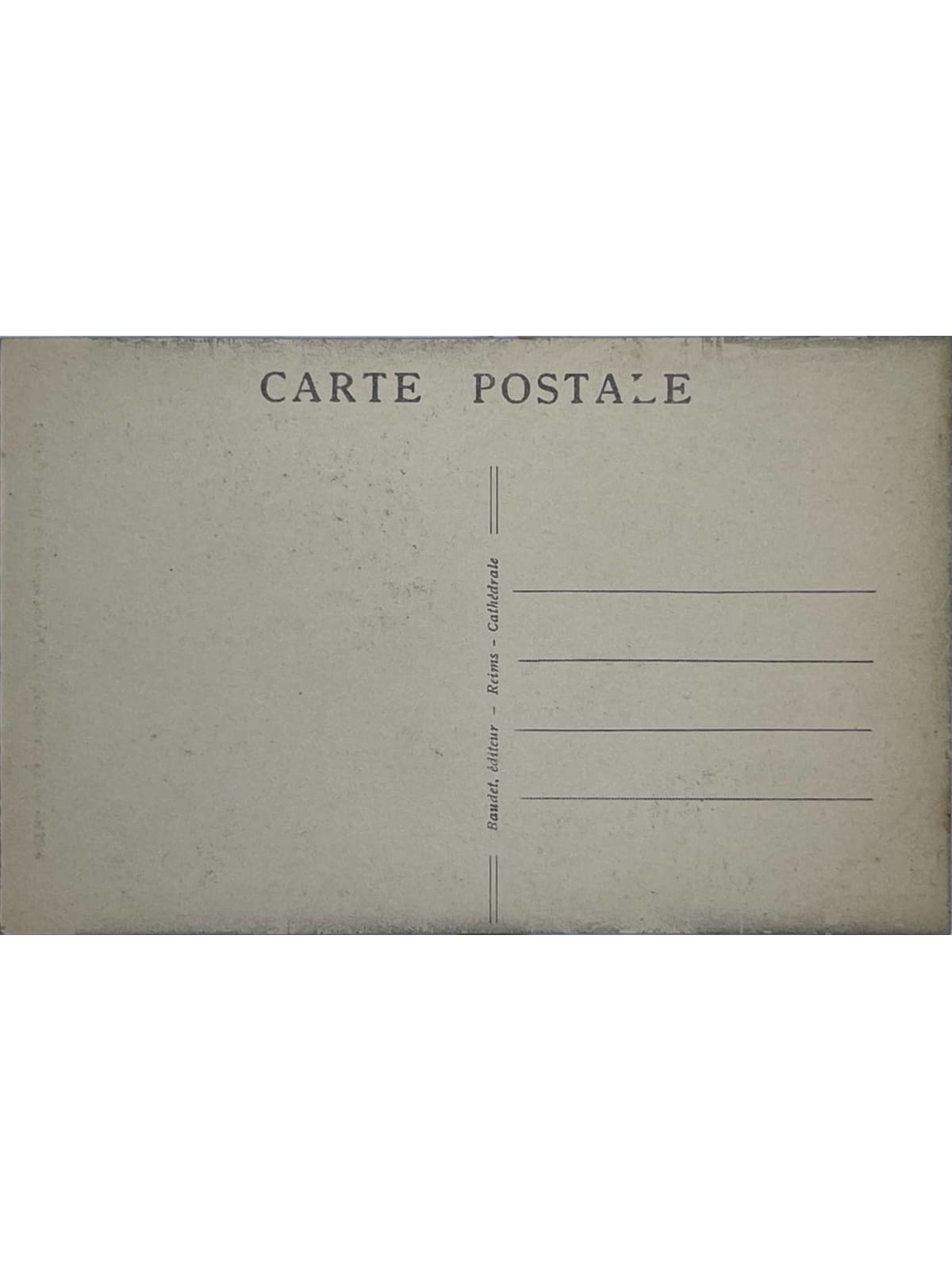 Verso de la carte postale