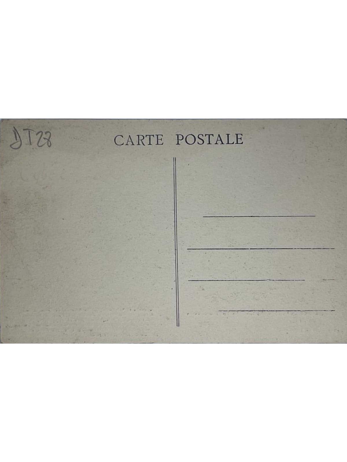 Verso de la carte postale