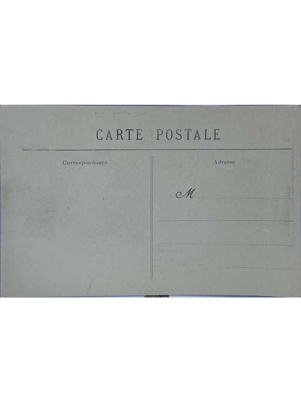 Verso de la carte postale