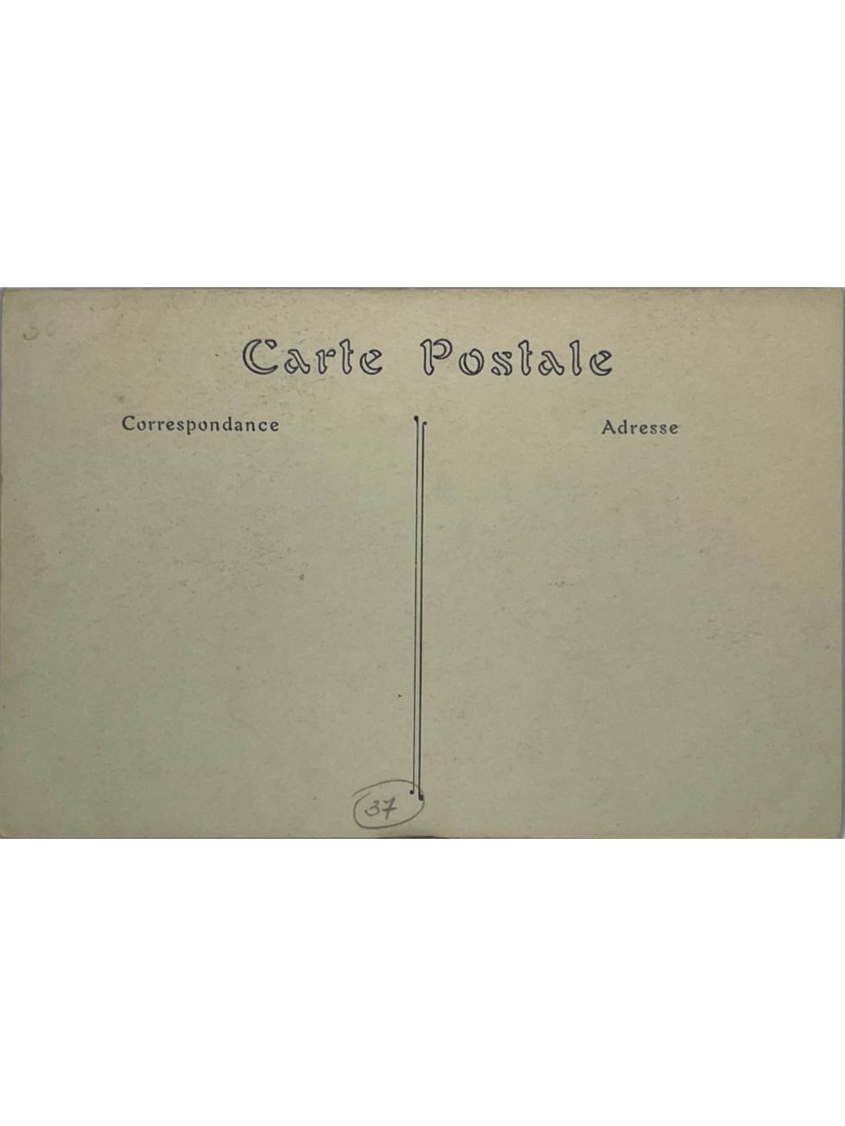 Verso de la carte postale