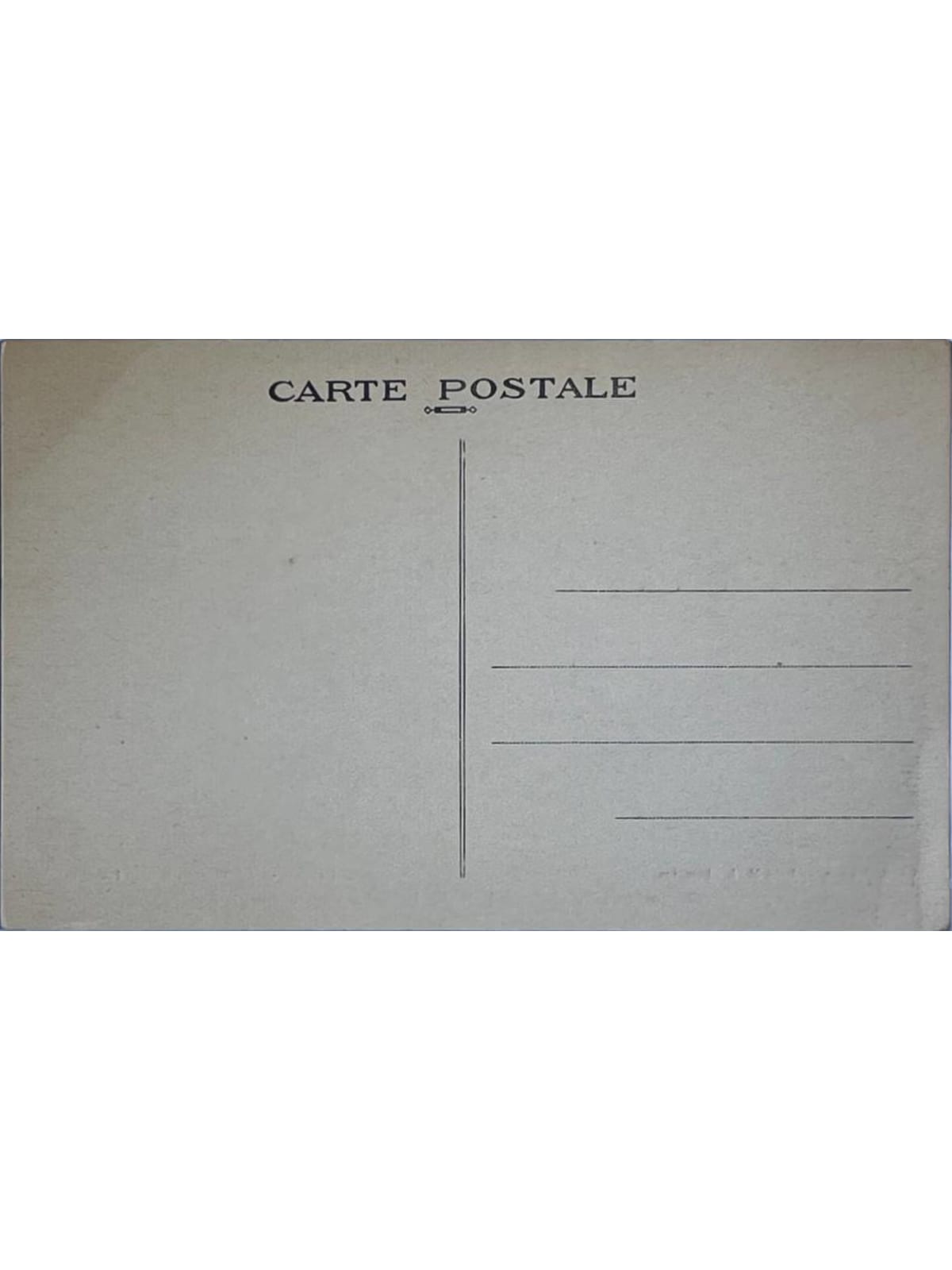 Verso de la carte postale