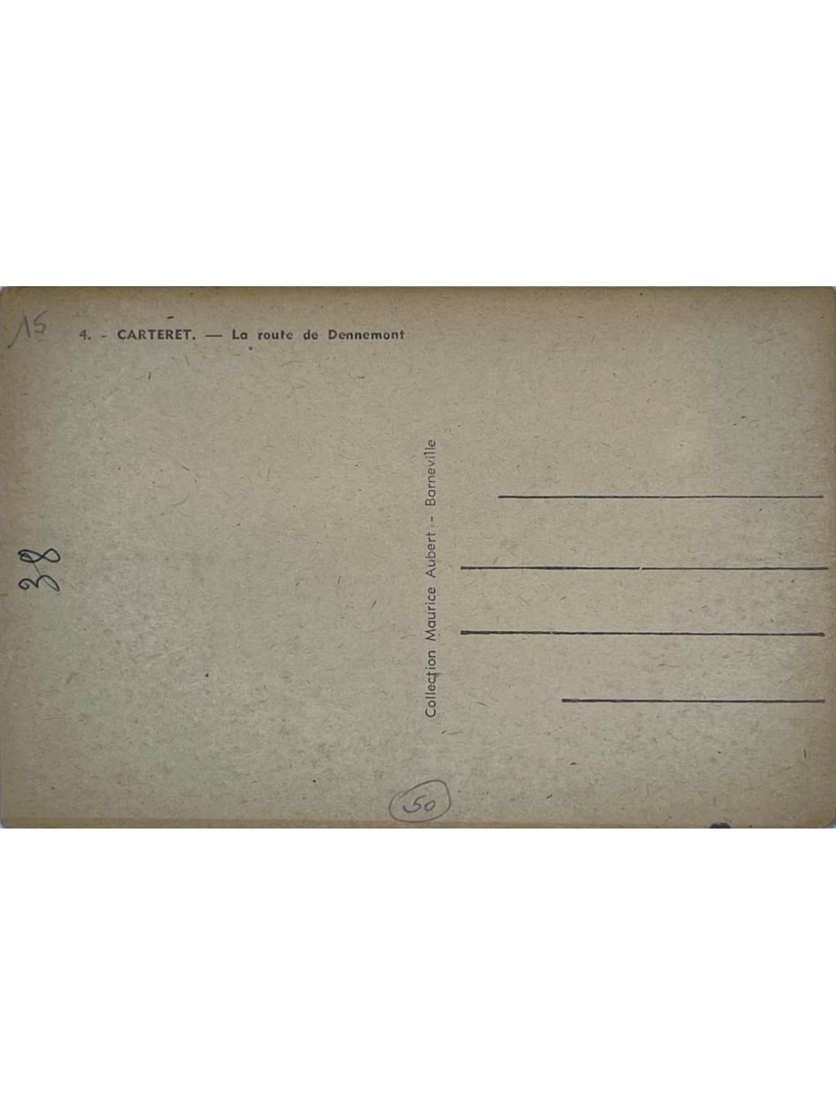 Verso de la carte postale