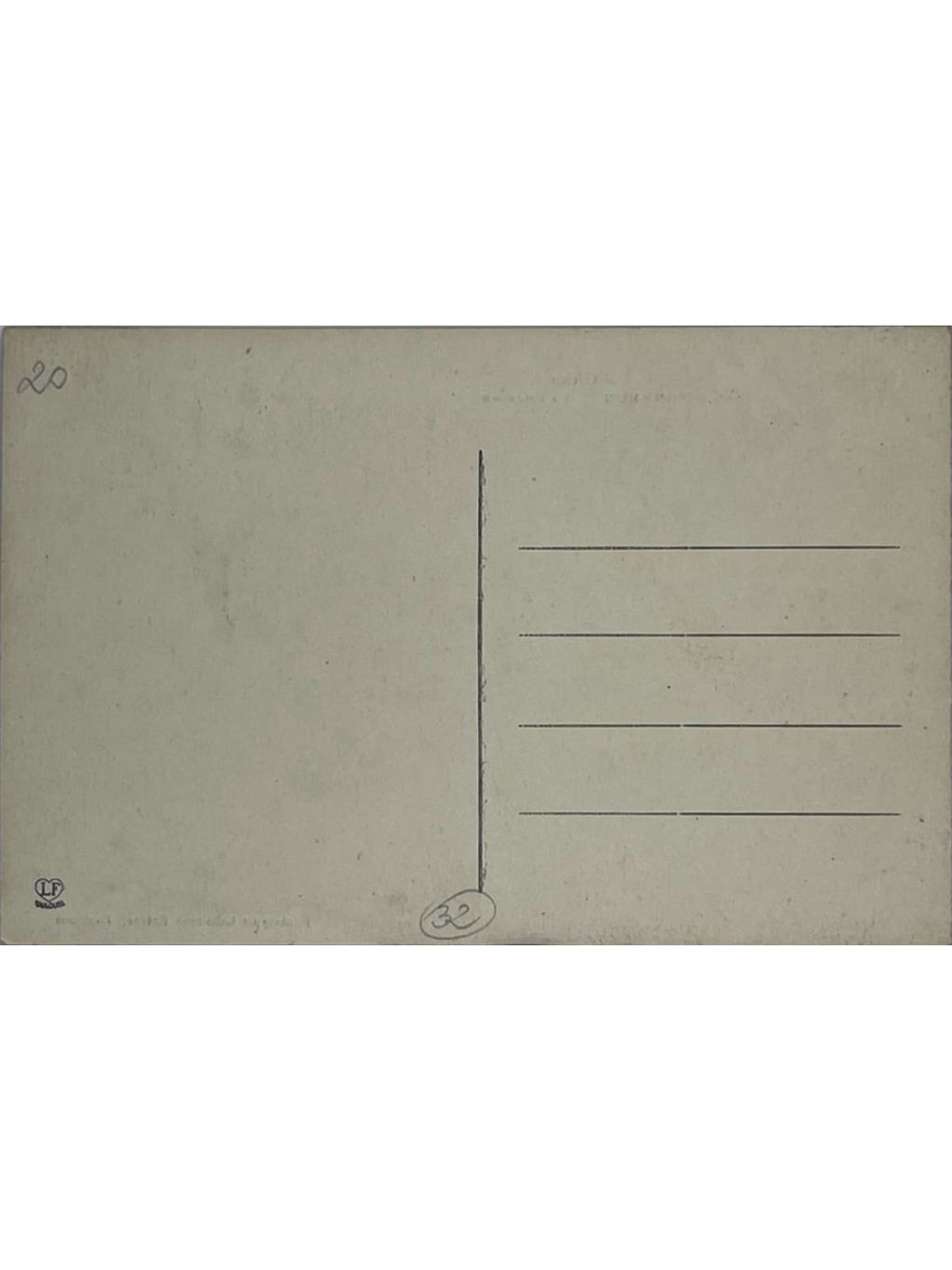 Verso de la carte postale