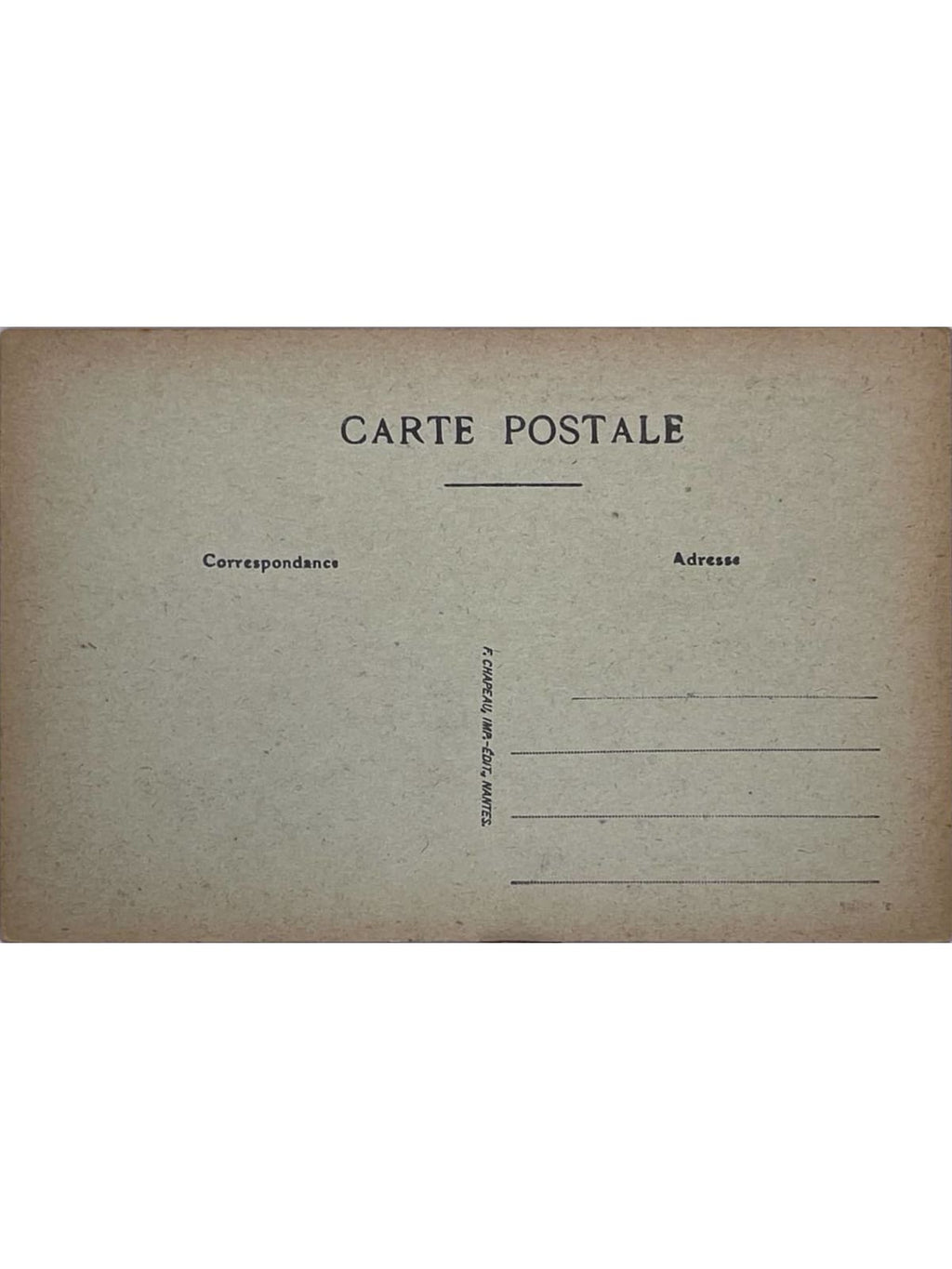 Verso de la carte postale