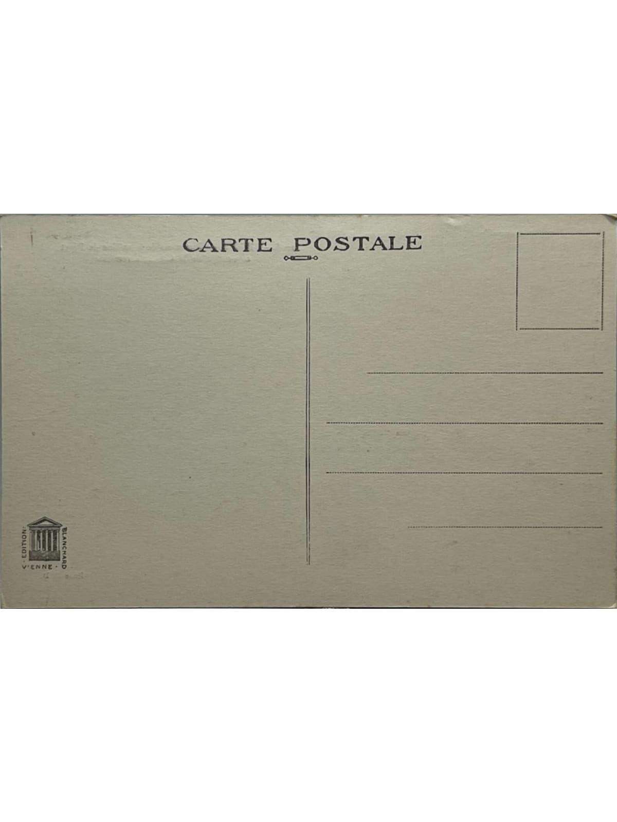 Verso de la carte postale