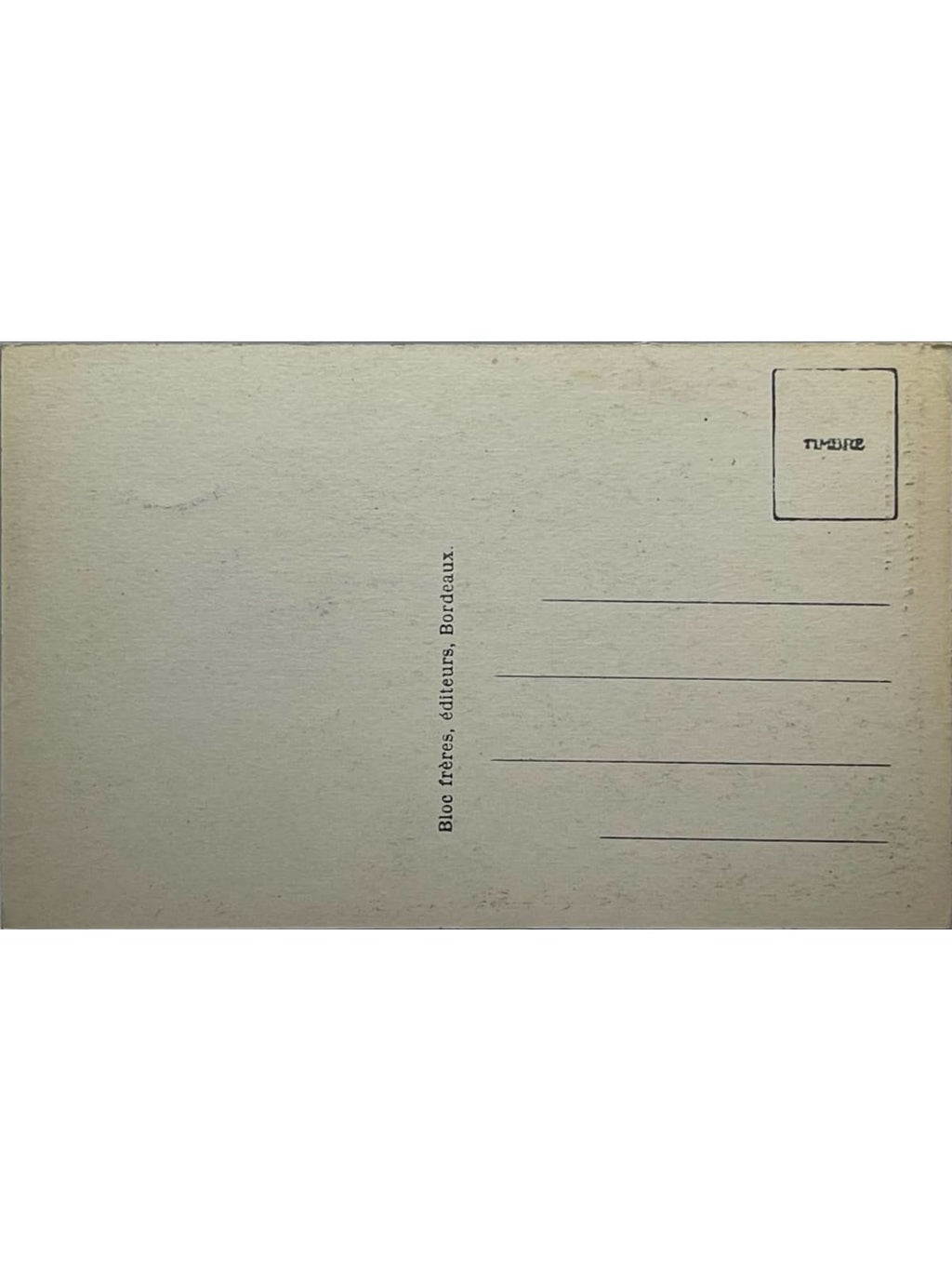 Verso de la carte postale