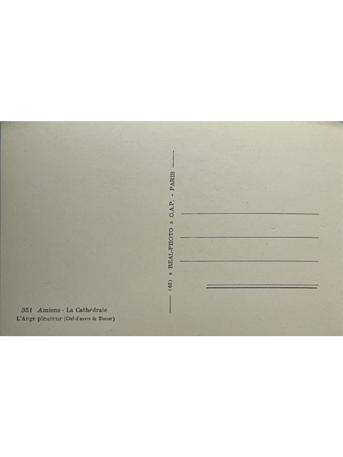 Verso de la carte postale
