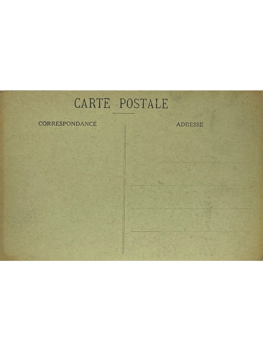Verso de la carte postale