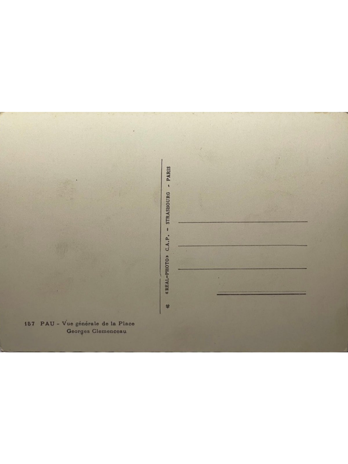 Verso de la carte postale