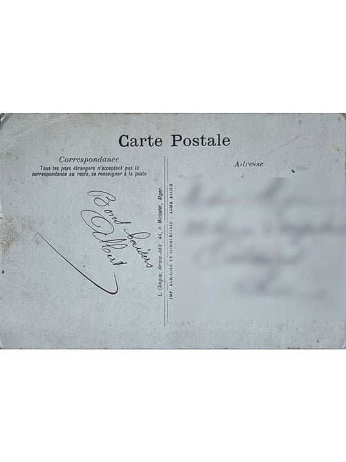 Verso de la carte postale