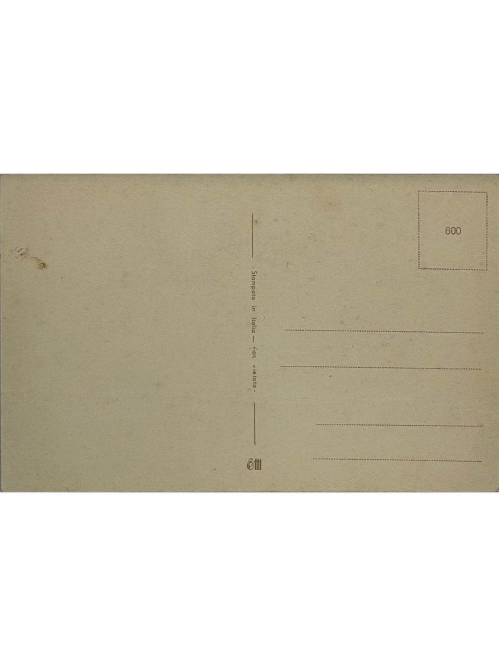 Verso de la carte postale