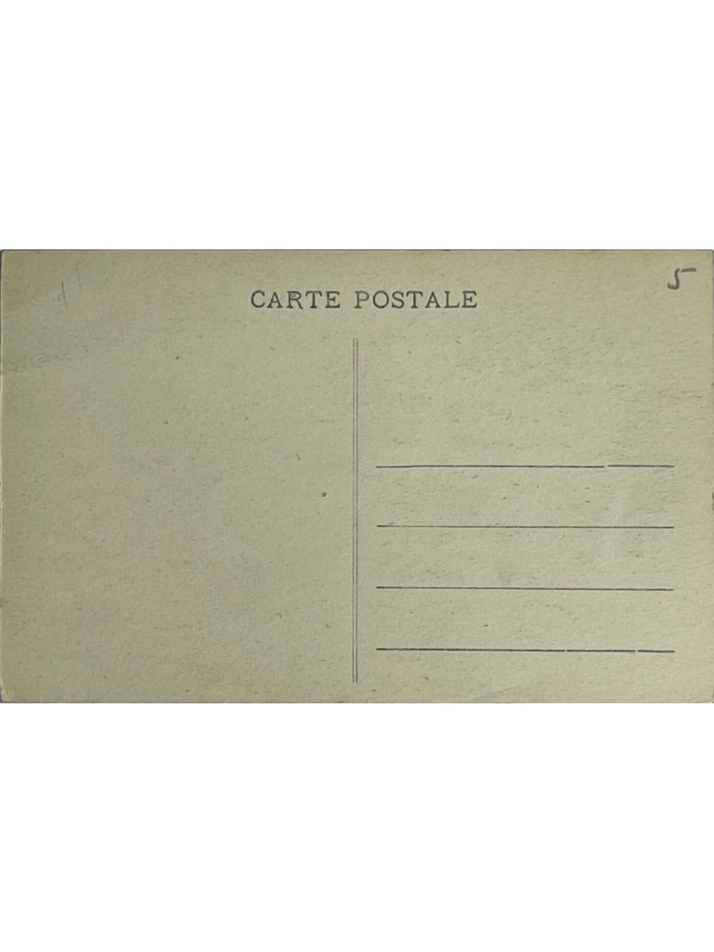 Verso de la carte postale