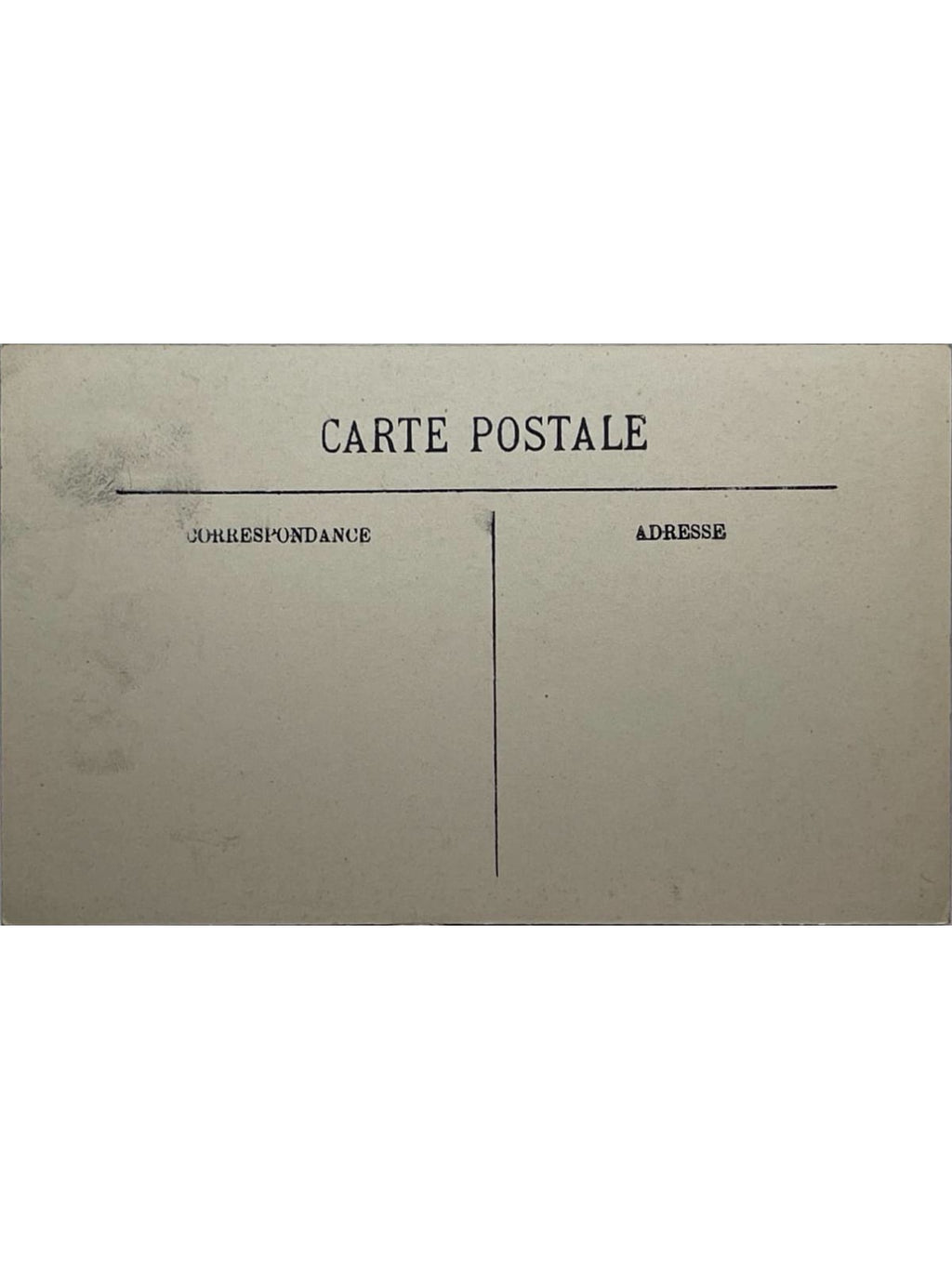 Verso de la carte postale