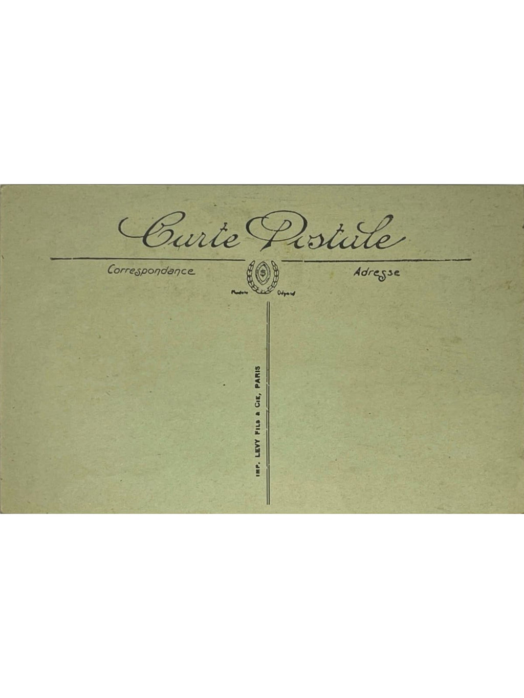 Verso de la carte postale