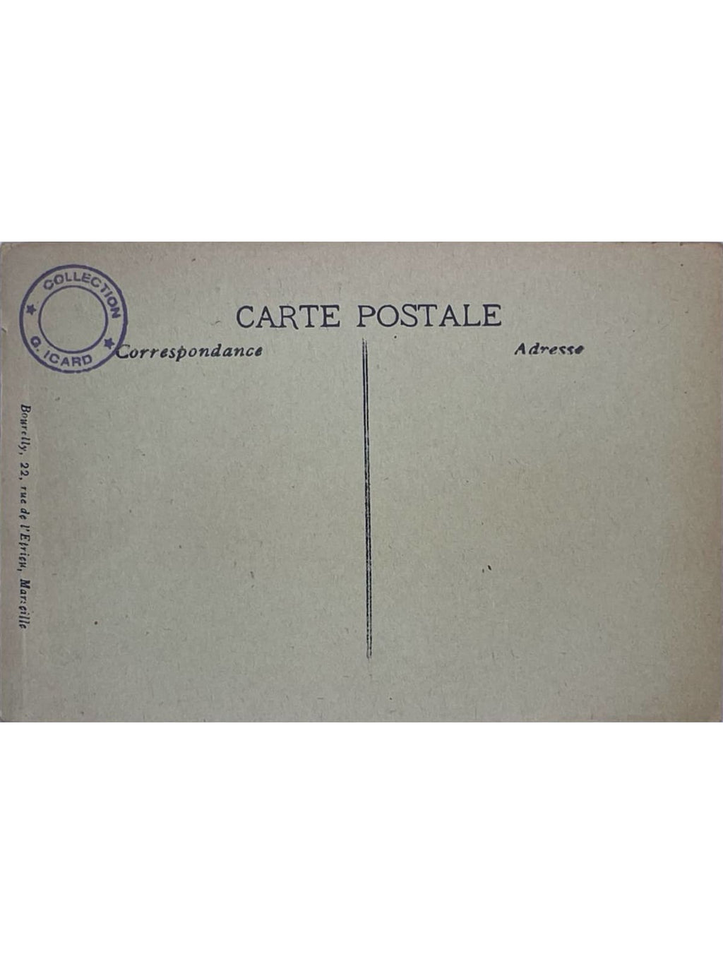 Verso de la carte postale