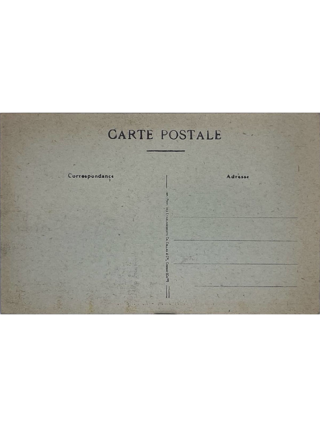 Verso de la carte postale