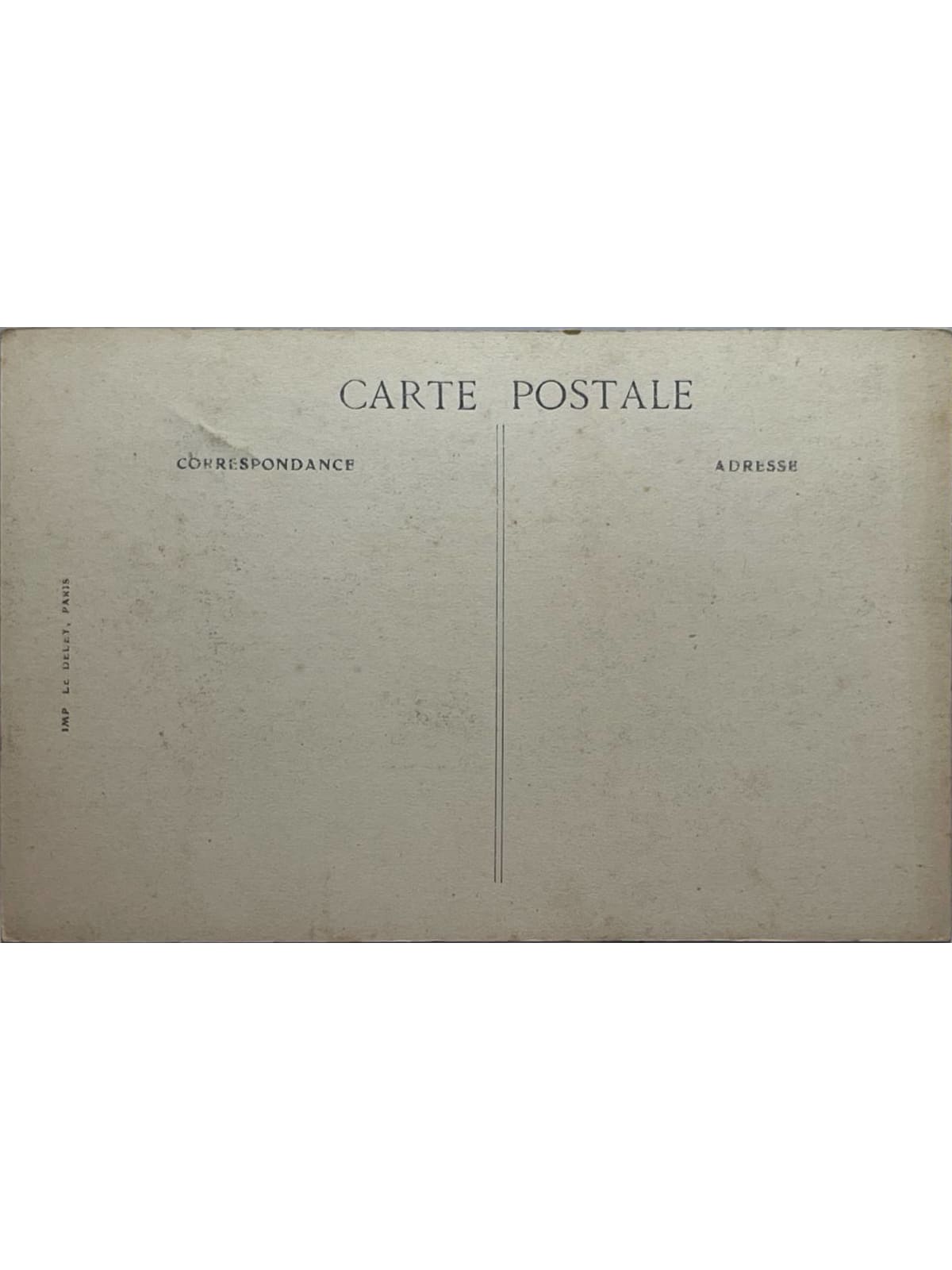 Verso de la carte postale
