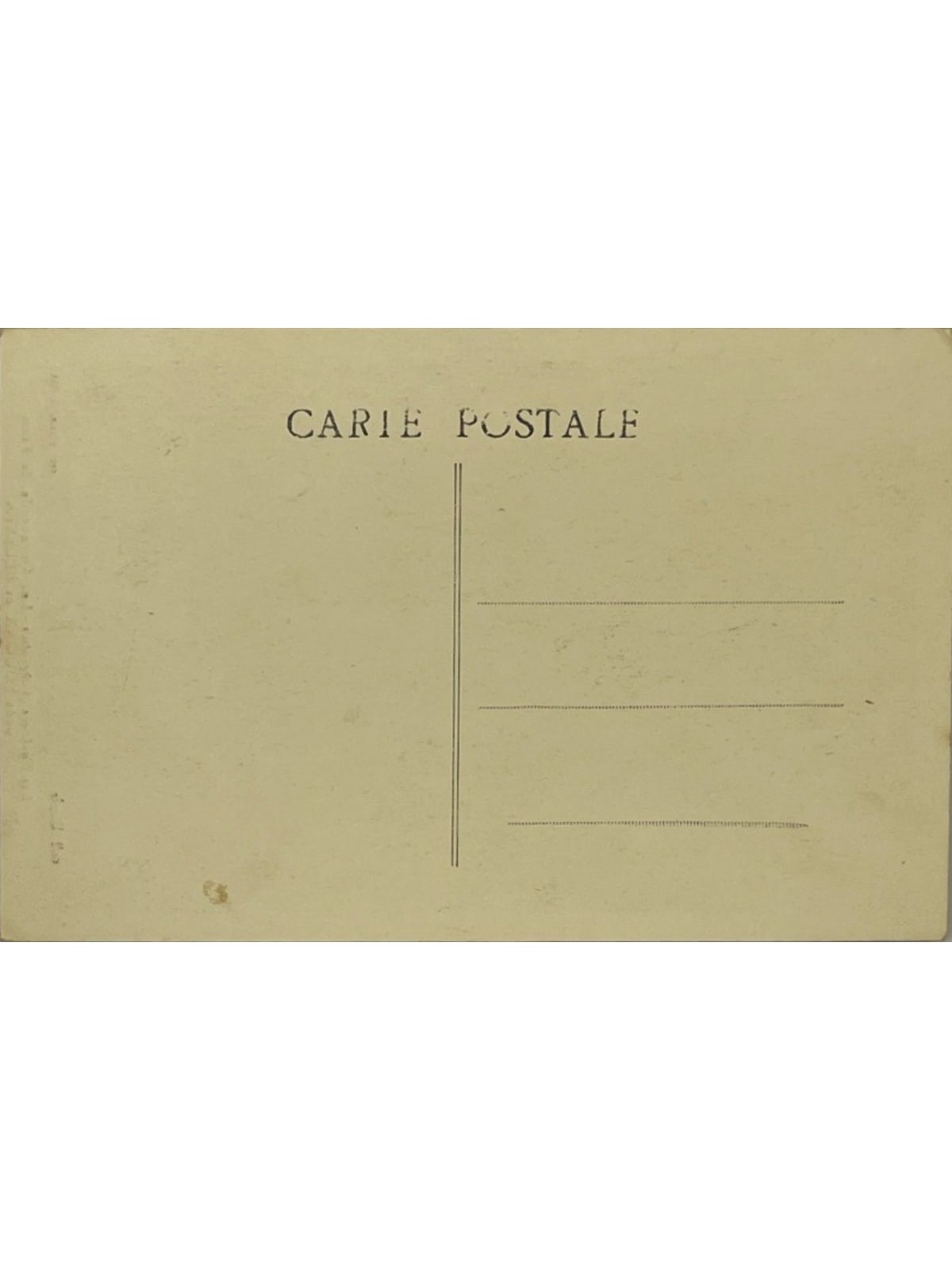 Verso de la carte postale