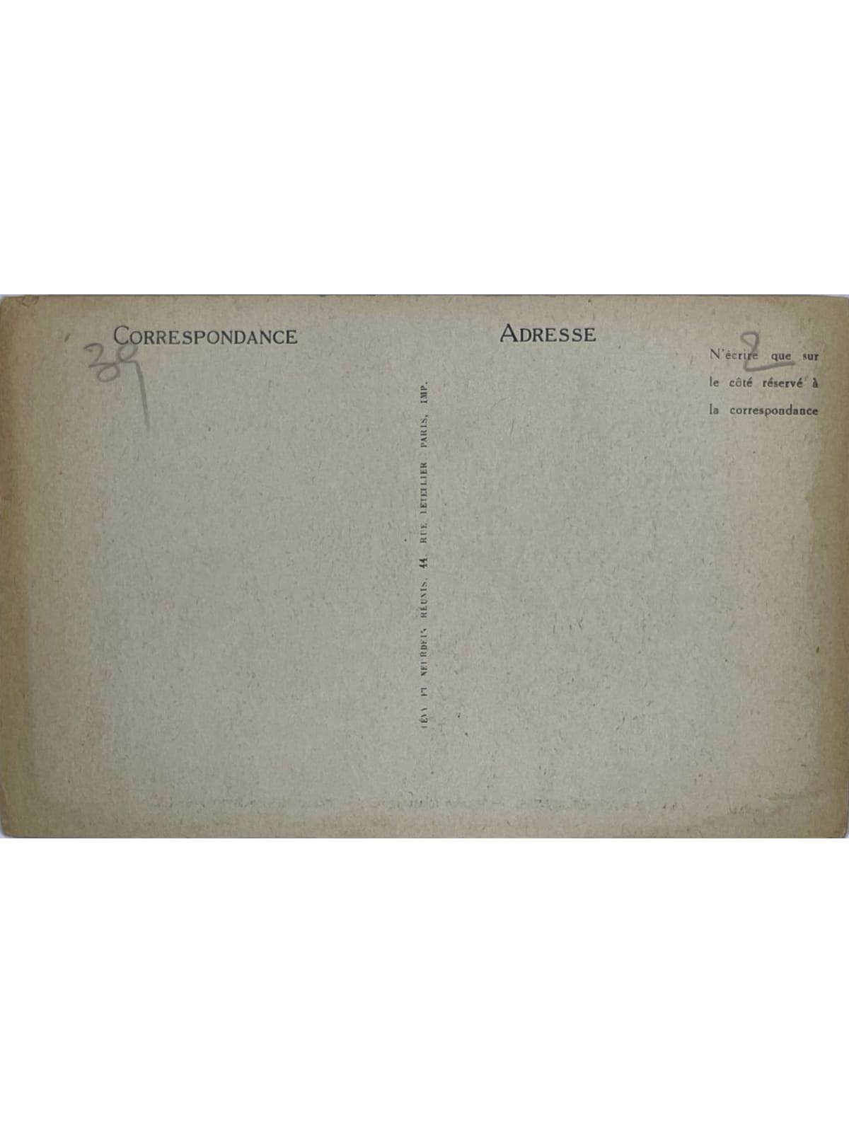 Verso de la carte postale