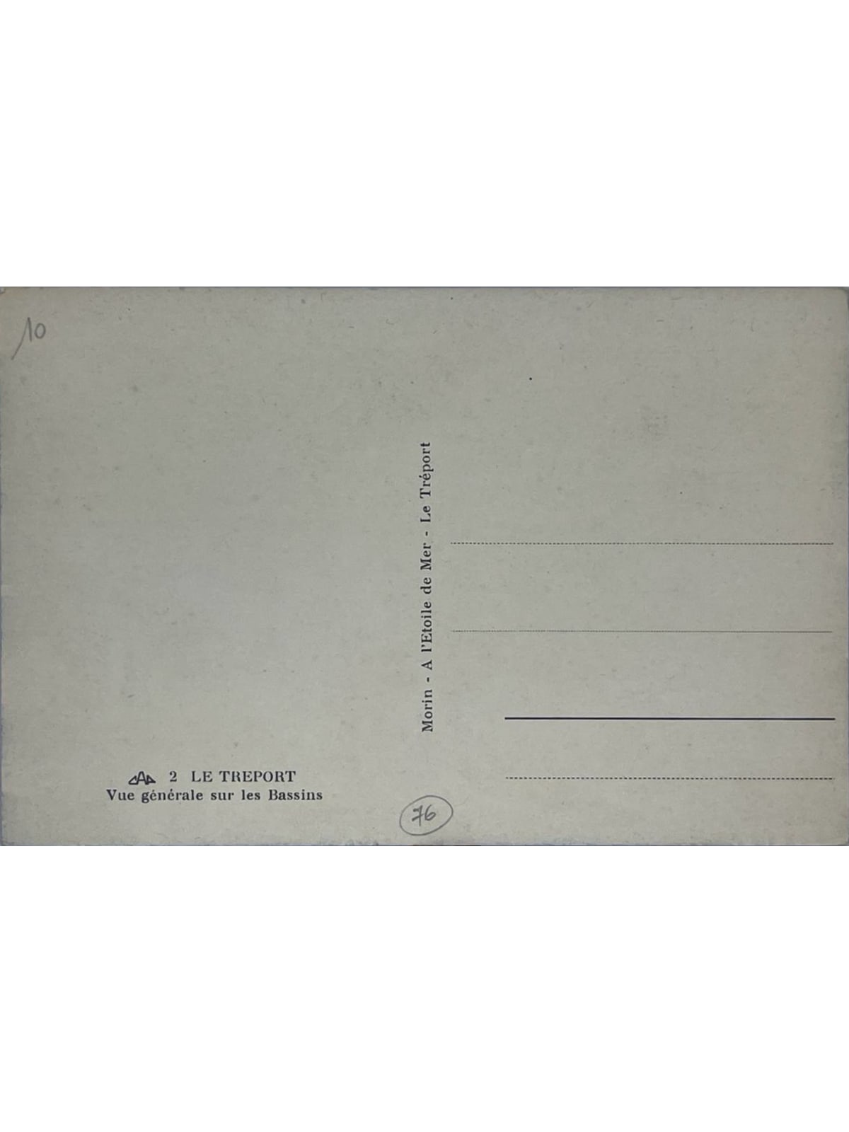 Verso de la carte postale