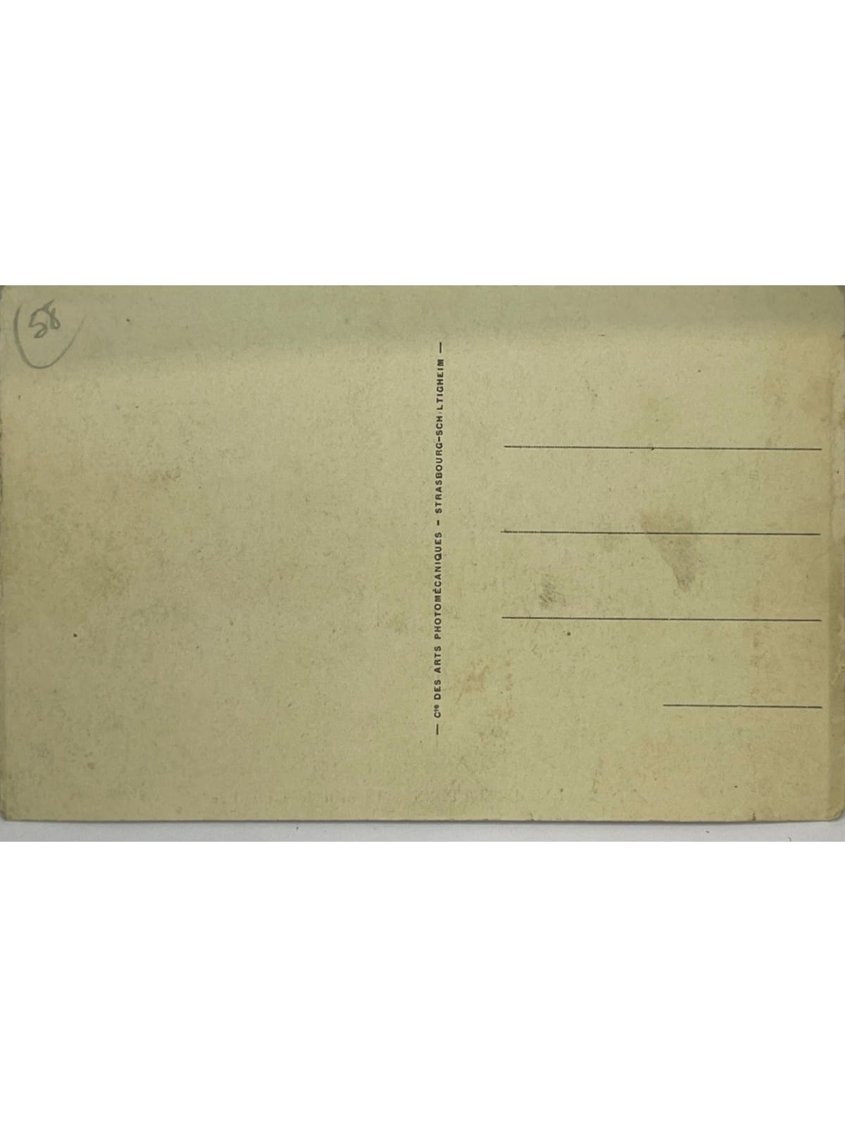 Verso de la carte postale