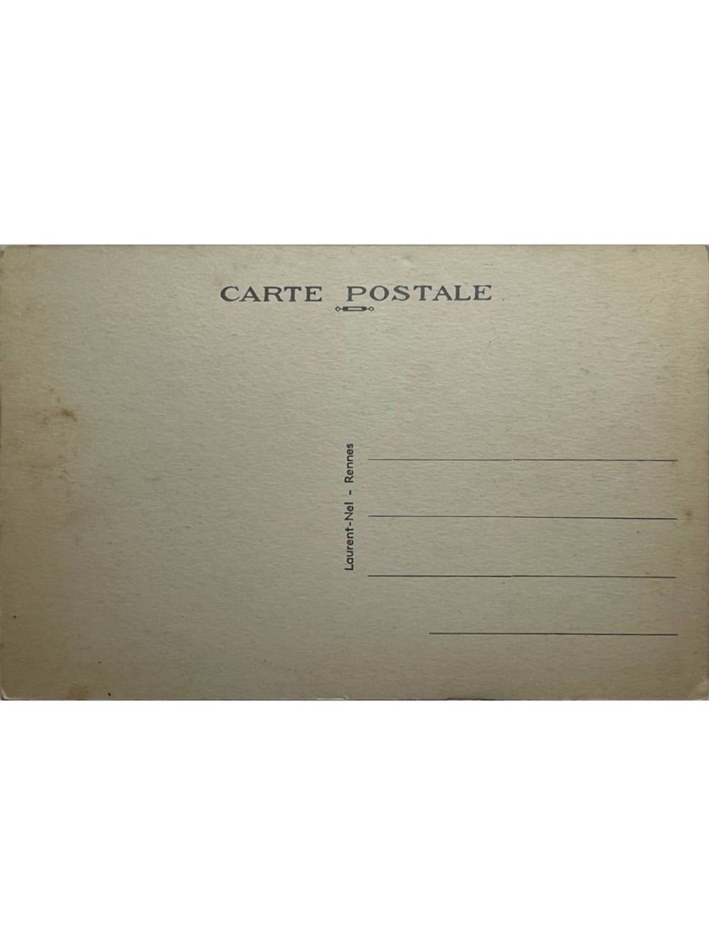 Verso de la carte postale